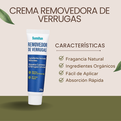 Crema removedora de verrugas