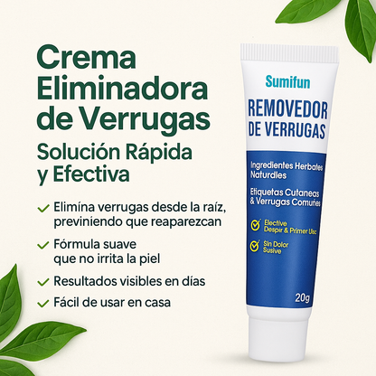 Crema removedora de verrugas