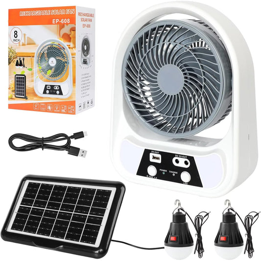 Abanico recargable 14 solar con alta voz